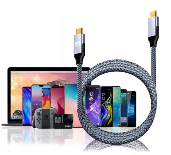 KABEL Thunderbolt 3 USB-C 4K 60HZ 10GB 100W AV 2M - zdjęcie 2