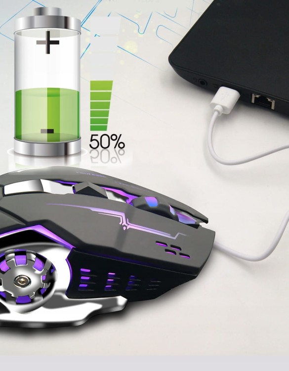 Myszka BEZPRZEWODOWA Mysz GAMINGOWA dla GRACZY Akumulatorowa podświetlana RGB LED Zenwire G8 - zdjęcie 4