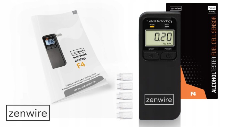 ALKOMAT Profesjonalny Elektrochemiczny z Wyświetlaczem elektronicznym LCD cyfrowym Zenwire F4 - zdjęcie 4