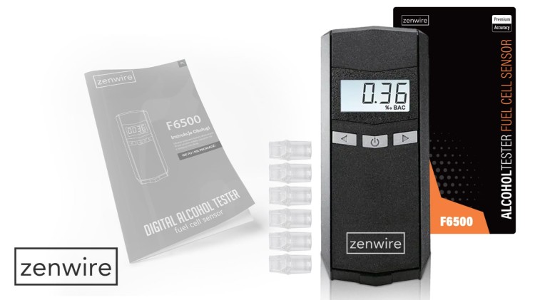 ALKOMAT Profesjonalny Elektrochemiczny z Wyświetlaczem elektronicznym LCD cyfrowym Zenwire F6500 - zdjęcie 5