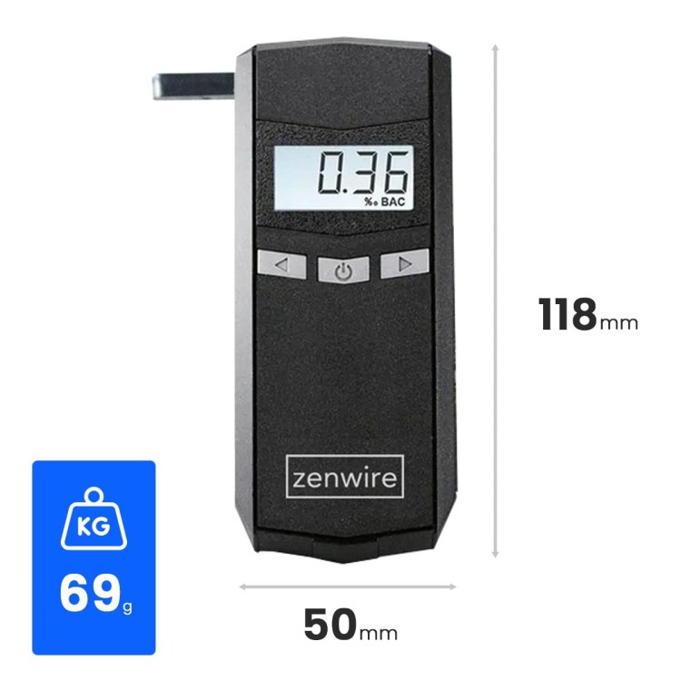 ALKOMAT Profesjonalny Elektrochemiczny z Wyświetlaczem elektronicznym LCD cyfrowym Zenwire F6500 - zdjęcie 7