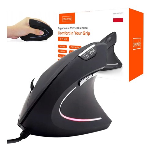 MYSZKA Pionowa Wertykalna Ergonomiczna Przewodowa Zenwire X5 - zdjęcie 1