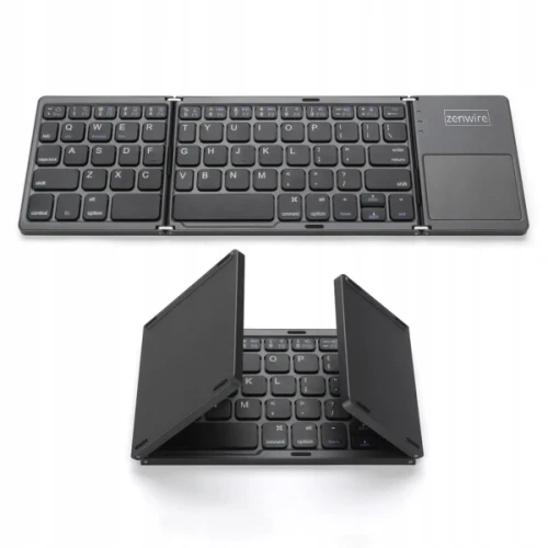 KLAWIATURA BEZPRZEWODOWA Bluetooth 5.0 Składana Przenośna do Tabletu SLIM Cicha Zenwire WLK-61 - zdjęcie 1