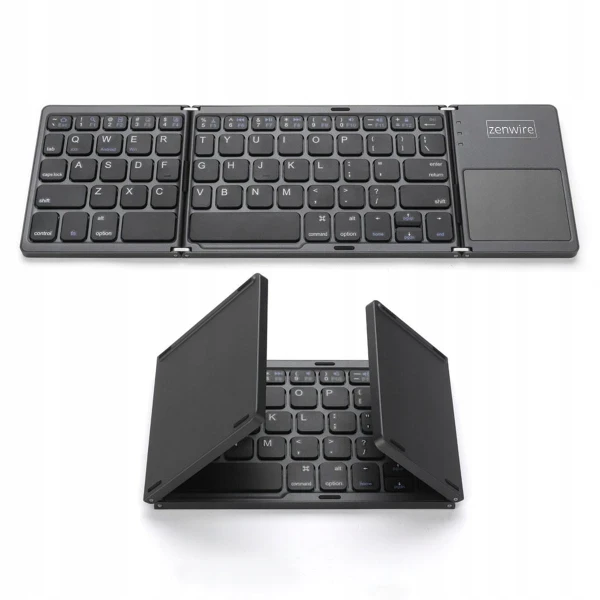 KLAWIATURA BEZPRZEWODOWA Bluetooth 5.0 Składana Przenośna do Tabletu SLIM Cicha Zenwire WLK-61 - zdjęcie 1