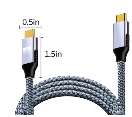 KABEL Thunderbolt 3 USB-C 4K 60HZ 10GB 100W AV 2M - zdjęcie 6