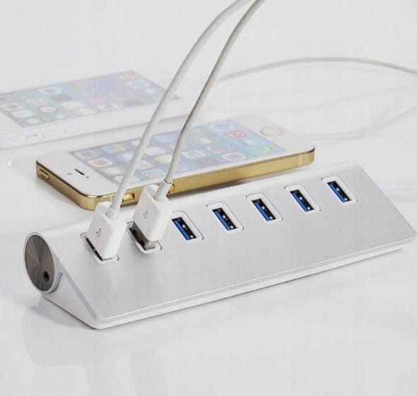 HUB 7w1 ROZGAŁĘŹNIK ROZDZIELACZ PORTÓW 7x USB 3.0 Zenwire BYL-2003 - zdjęcie 3
