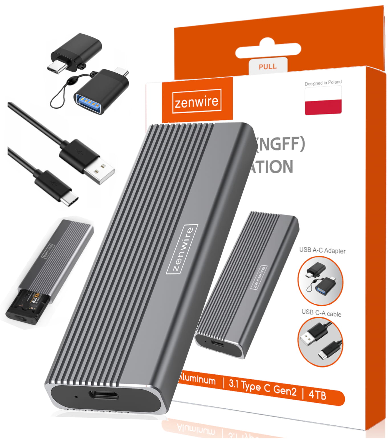 Obudowy, adaptery i kieszenie na dyski SSD i HDD - Zenwire - Szybka dostawa